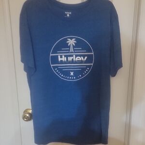 Hurley Navy Tee with Palm Graphic